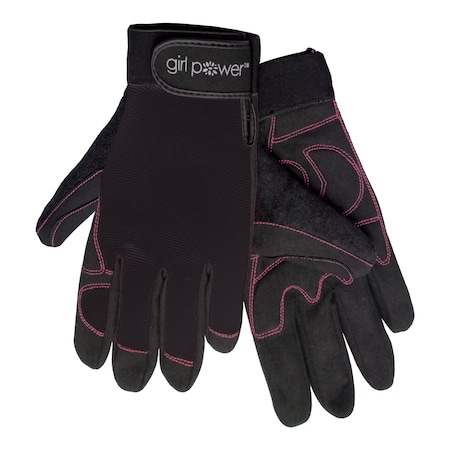 ERB SAFETY GP8-611 Women's Mechanics Gloves, Black, LG 28864